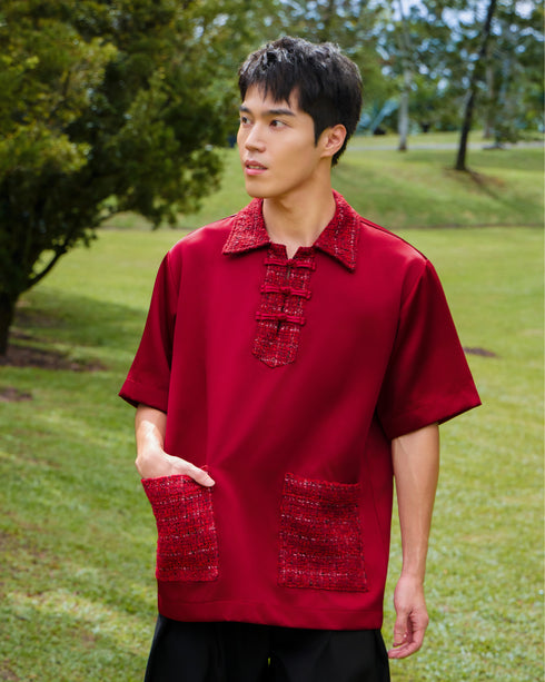 Ruby Reverie Mandarin Shirt