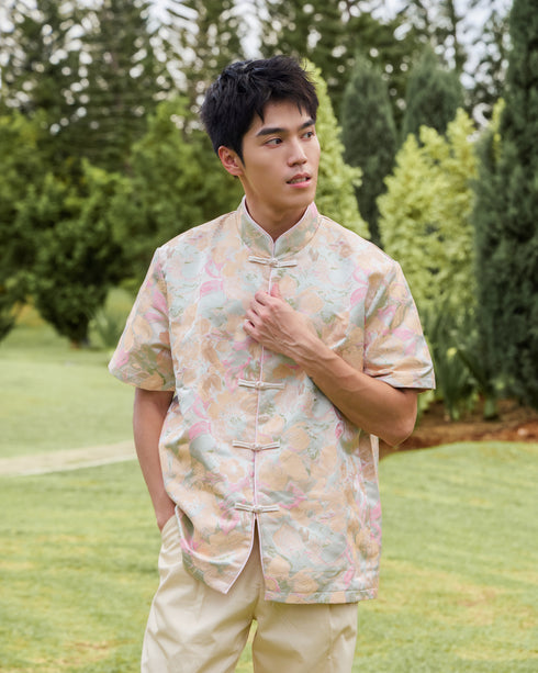 Blissful Peony Mandarin Shirt