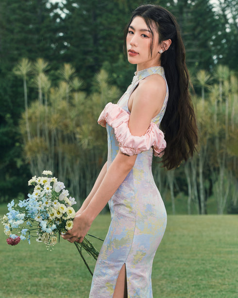 KTYY x MQ Eternal Bloom Cheongsam - Blue