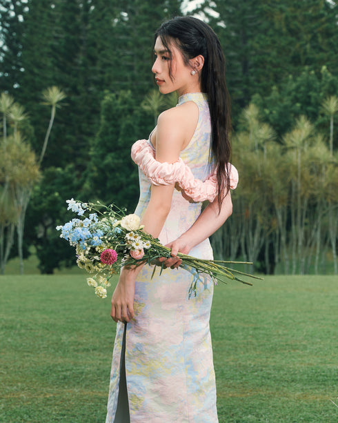 KTYY x MQ Eternal Bloom Cheongsam - Blue