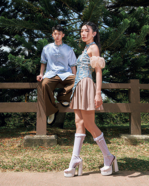 KTYY x MQ Serene Bamboo Shirt - Blue