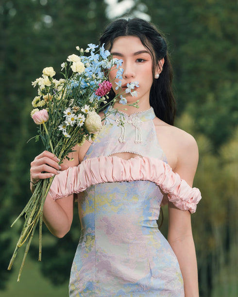 KTYY x MQ Eternal Bloom Cheongsam - Blue
