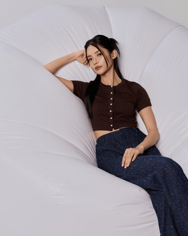 All Day Knitted Top - Choco