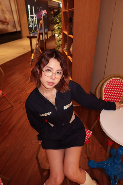 The Lounge Skirt Set - Midnight Blue