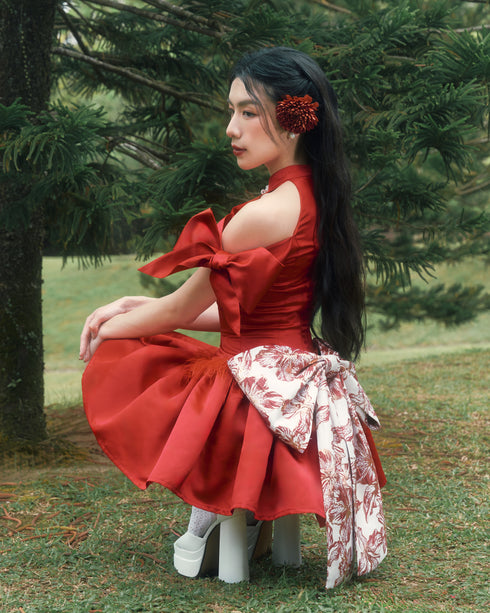 KTYY x MQ Moonlit Rose Dress - Red