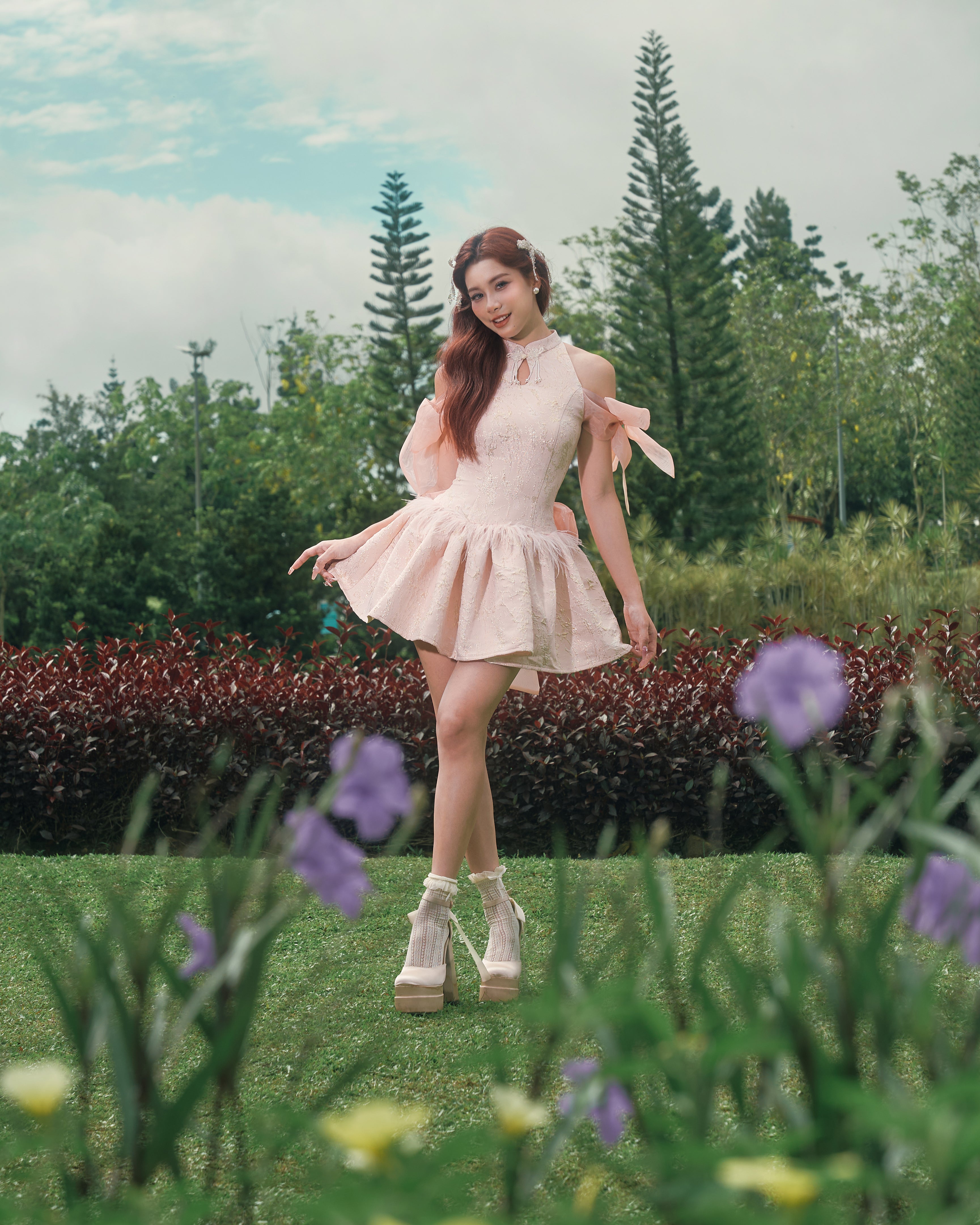 KTYY x MQ Moonlit Rose Dress - Pink – Mon Quin